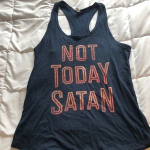 “Not Today Satan” Graphic Tank Top
